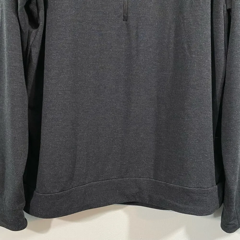 Nike Charcoal Grey Half Zip Dri-Fit Trainning Pullover Sweatshirt Size L